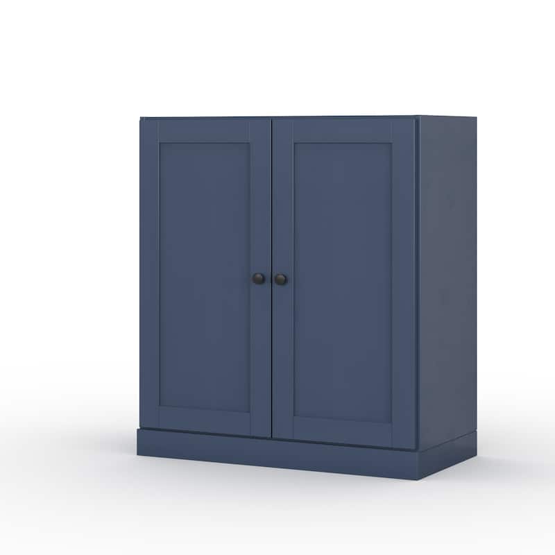 Palace Imports 100% Solid Wood 32" Bathroom Storage Cabinet with Shaker Doors, 2-Drawers and Adjustable Shelves