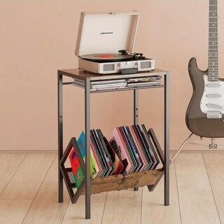 Turntable Base Rack 3-Layer Electric Turntable Stand with Vinyl Storage Rack - Bed Bath ...