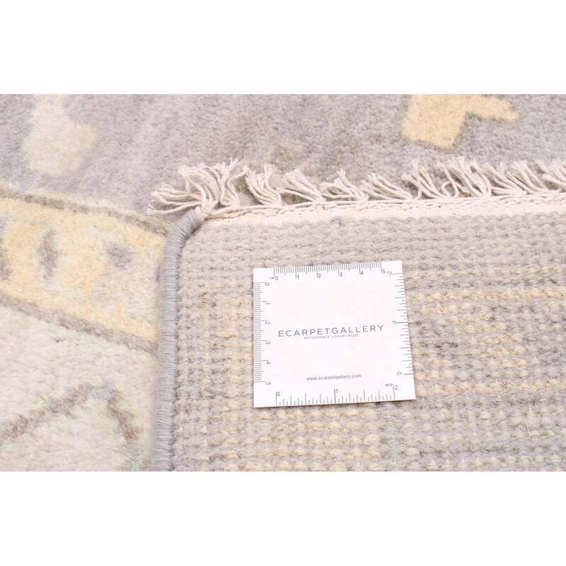 ECARPETGALLERY Hand-knotted Royal Oushak Grey Wool Rug - 8'9 x 12'2