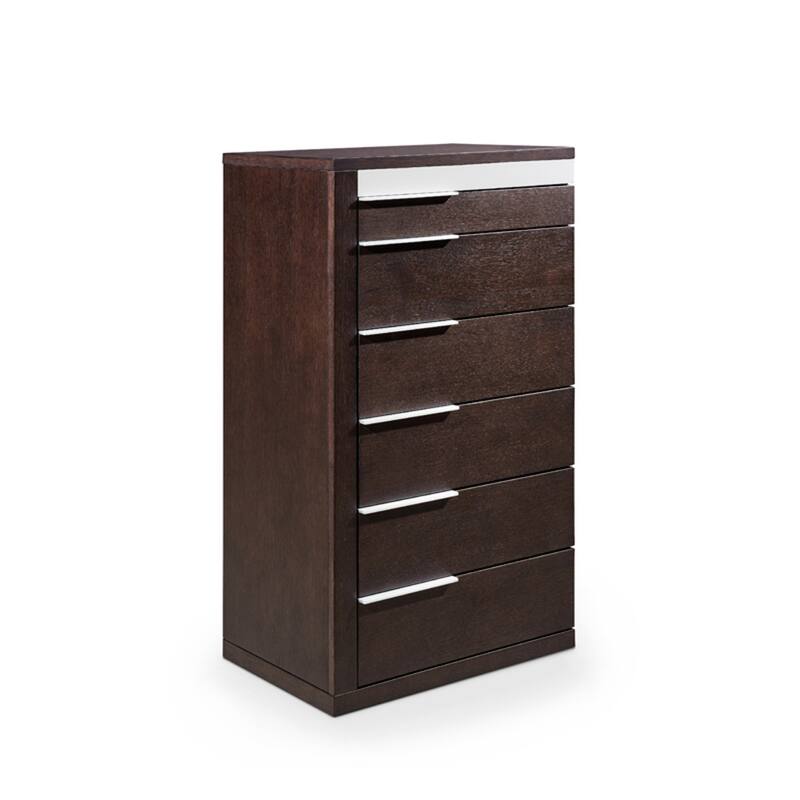 Modrest Torino Modern Brown Oak & Grey Chest