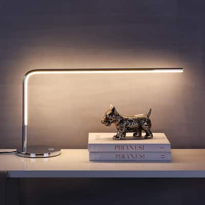 Faye 13.5" LED Integrated Task Lamp, Chrome by JONATHAN Y