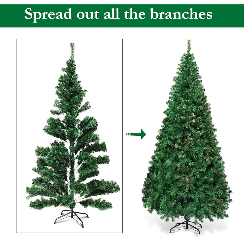 5'/6'/7'/8' Green Artificial PVC Christmas Tree with Stand