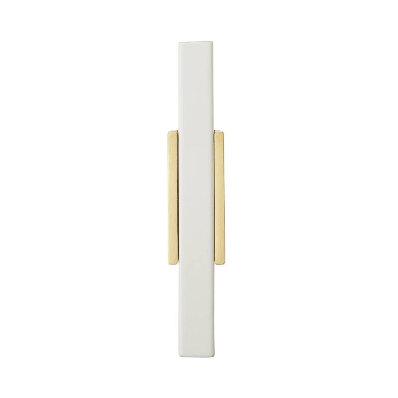 Urbanite 2-5/8 in (67 mm) Length Brushed Gold/White Cabinet Knob - 2.625