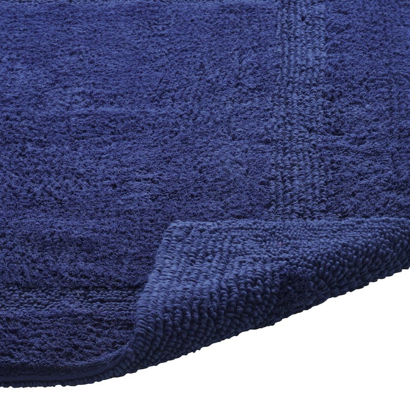 Better Trends Bath Rugs 100% Cotton Reversible Highly Water Absorbent Bathroom Rug for Shower, Sink, Bath Mats - Lux Collection