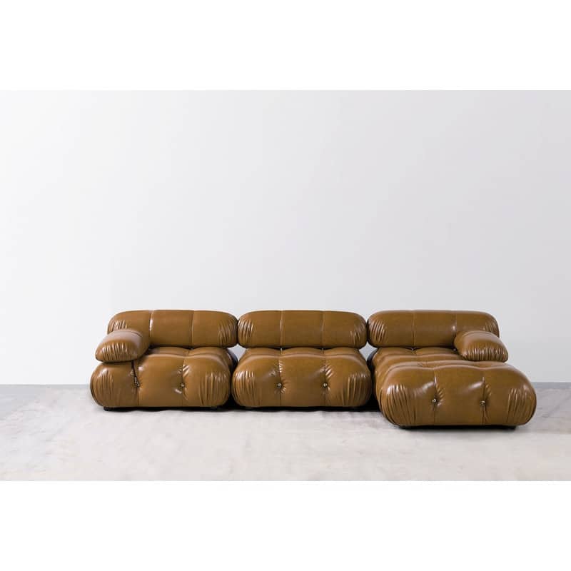 Daejuan 4 Pieces Faux Leather Sectional