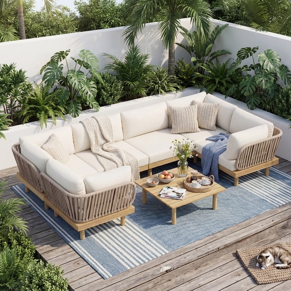 Christopher Knight Home - Acacia Wood 7-Piece Patio Conversation