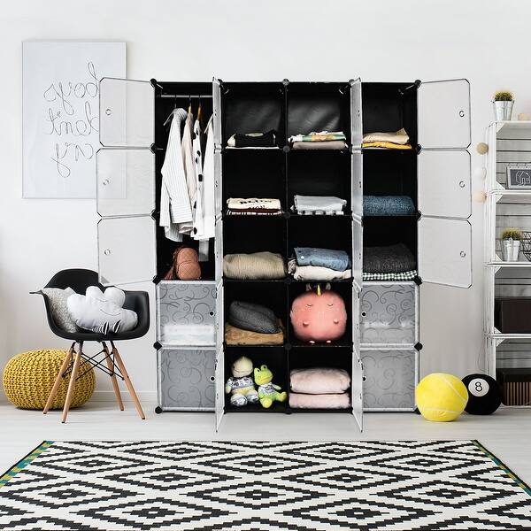 Shop Costway Diy 20 Cube Portable Closet Storage Organizer Clothes