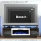 preview thumbnail 43 of 54, BOSSIN 70" Modern Electric Fireplace TV Stand, with Electronic Flame and LED Lights, High Gloss Finish Entertainment Center