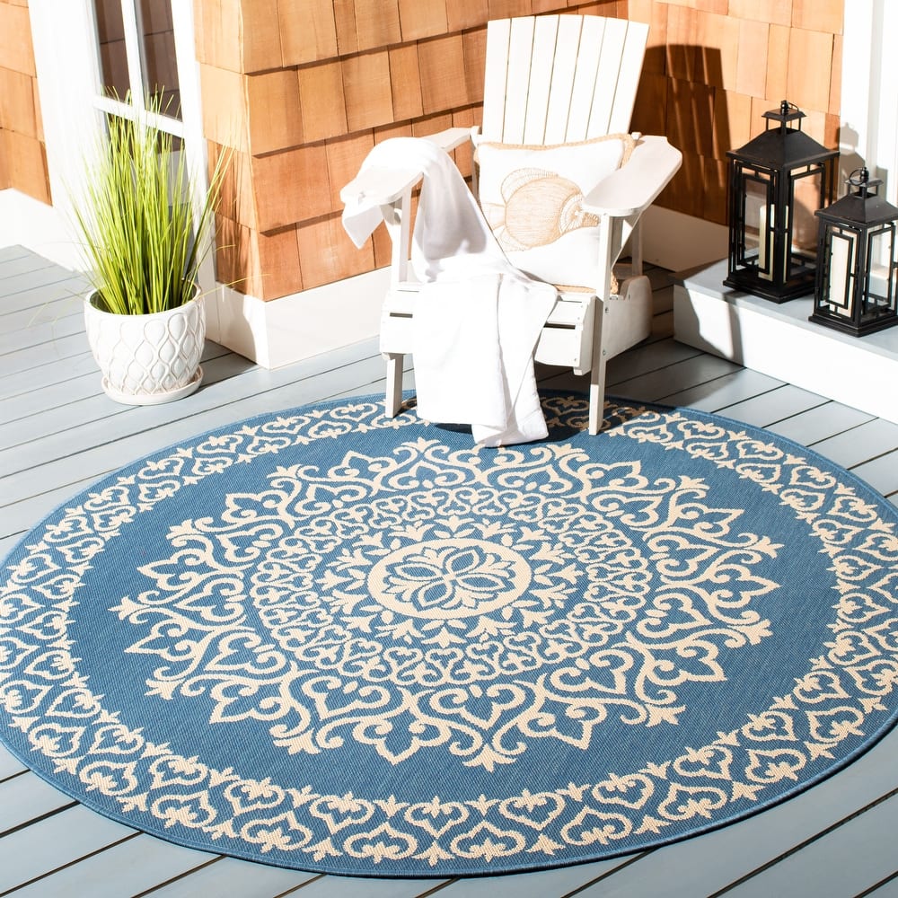 SAFAVIEH Beach House Angelien Indoor/ Outdoor Waterproof Patio Backyard Rug