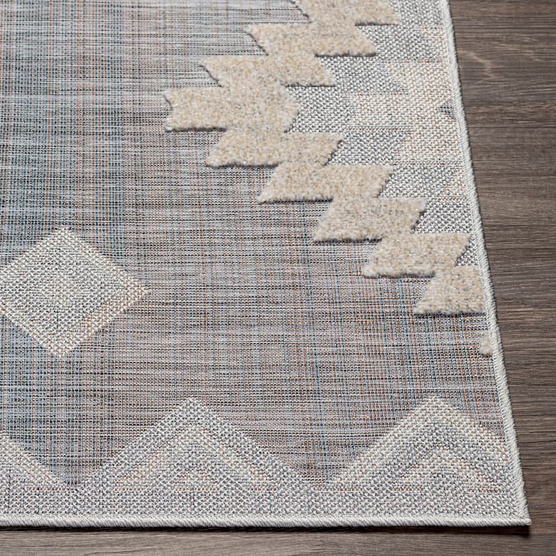 Gerta Indoor/ Outdoor Southwestern Diamond Area Rug