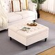 preview thumbnail 6 of 10, 33 Inch Velevt Lift-Top Storage Ottoman,Footrest Stool White