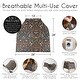 preview thumbnail 6 of 4, Sweet Jojo Designs Boho Wildflower Vintage Floral Girl 5 in 1 Baby Car Seat Nursing Cover Black Orange Bohemian Farmhouse Flower