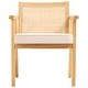 preview thumbnail 11 of 9, Mid-Century PE Rattan Accent Chair Solid Wood Frame - 25.20" x 26.38" x 30.31"