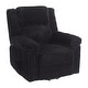 preview thumbnail 1 of 37, Corduroy Recliner Chair, Manual Recliner Sofa with Handle, Pillow Top Arms, Thick Padding, Side Pocket, 330Lbs Capacity Black