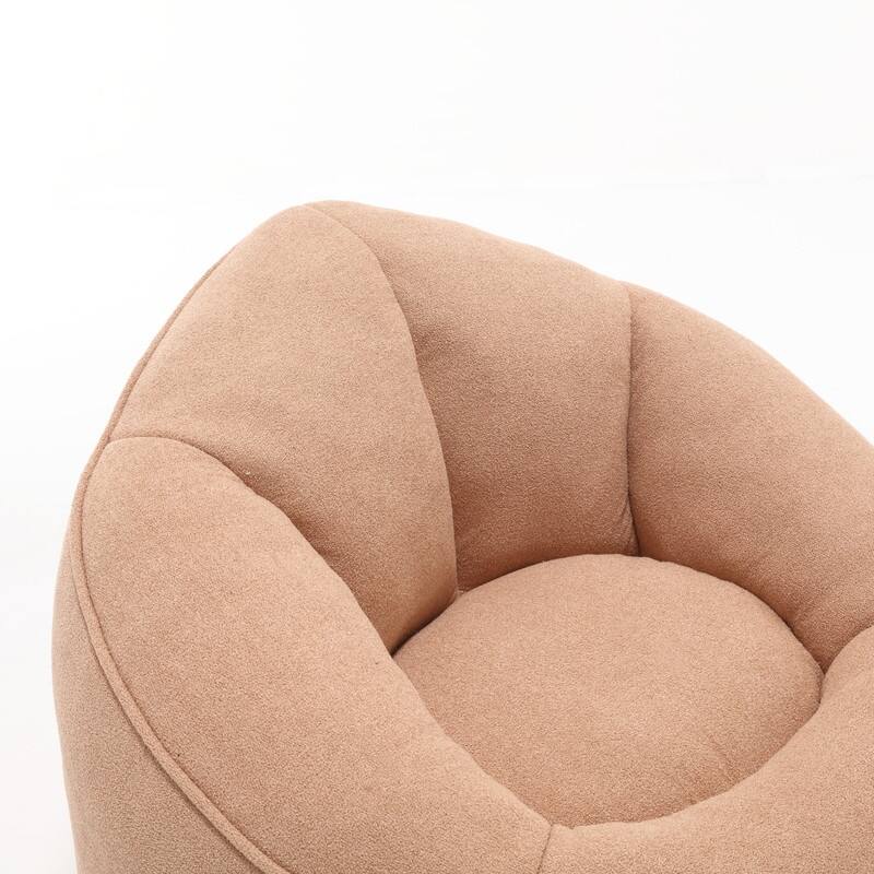 Compressed Foam Bean Bag Chair with Footrest - Plush Lounger for Modern Living Spaces