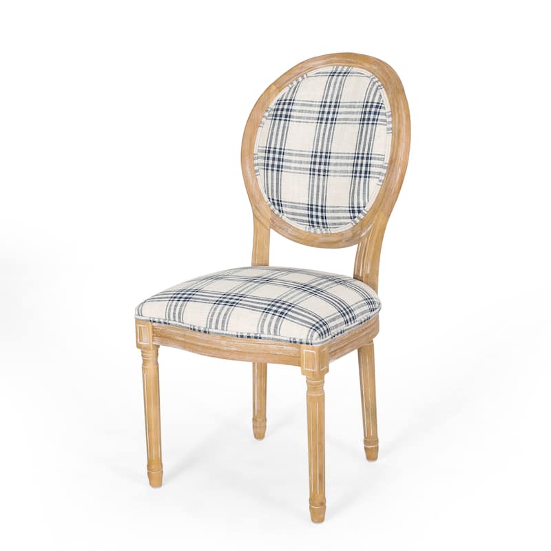 Phinnaeus French Country Fabric Dining Chairs (Set of 2) by Christopher Knight Home