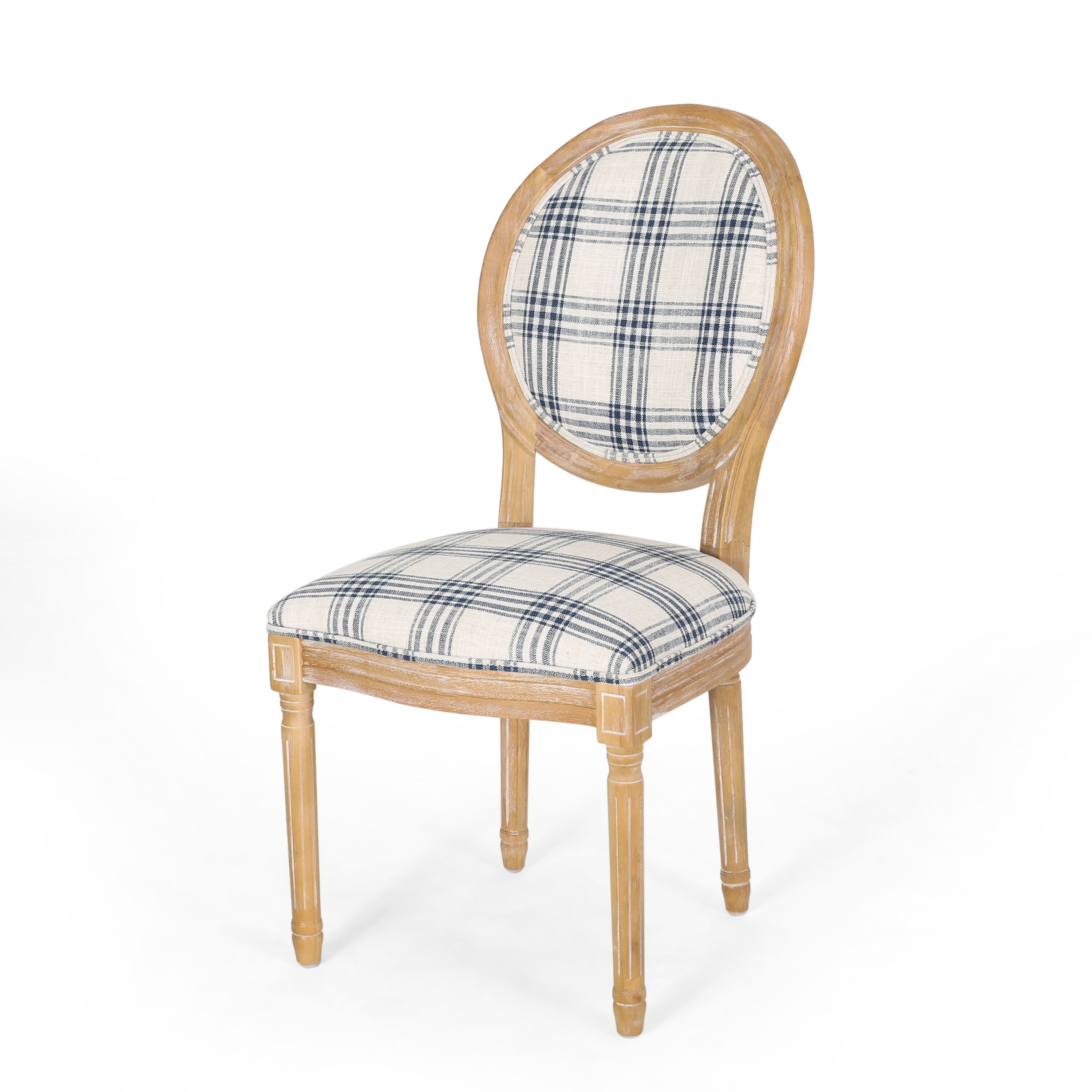 Phinnaeus french country fabric dining 2025 chairs