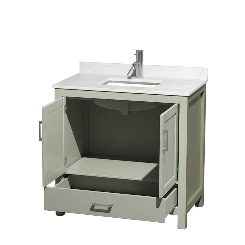 Sheffield 36-inch Single Vanity, Single Hole Quartz Top
