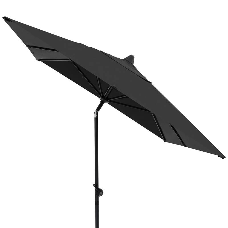 Crestlive 9 x 5 FT Crank-and-Tilt Patio Market Umbrella Outdoor Table Umbrella, Base Not Included