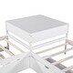 preview thumbnail 45 of 43, L-shaped Twin Platform Kids Bed with Trundle & Desk, 3-Beds in 1 Design, Espresso