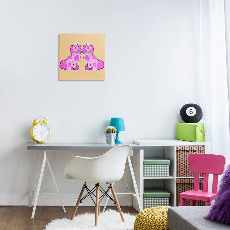 Stupell Funky Glam Pooches Canvas Wall Art Design By Katie Conley