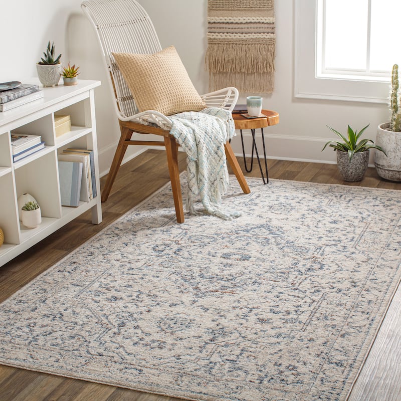 Artistic Weavers Nusrat Vintage Area Rug - 8' 10" x 13' - Cream/Denim