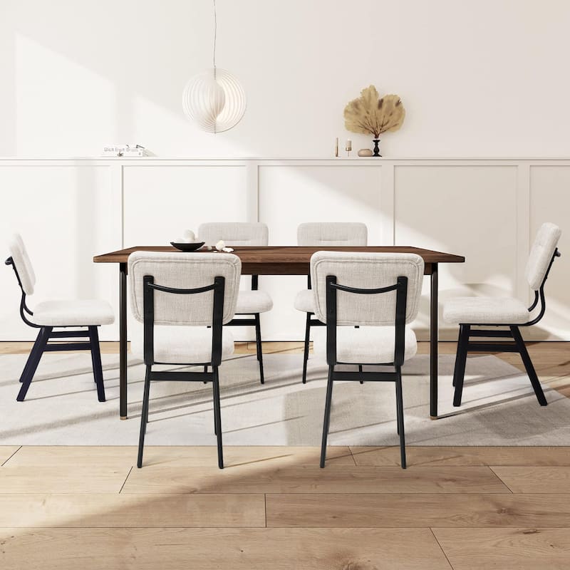 Subrtex(Set of 2) Parsons Upholstered Stainless Steel Frame Dining Chair