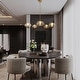preview thumbnail 2 of 12, Modern Glam Gold 5-Light Wheel Chandelier Globe Colored Glass Lighting for Dining Living Room - W41.5" x H12"