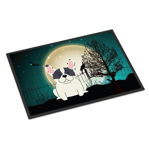 Carolines Treasures BB2201JMAT Halloween Scary French Bulldog Piebald Indoor or Outdoor Mat 24 x 0.25 x 36 in.