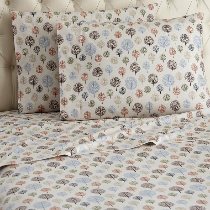 Shavel Micro Flannel® Patterned 4-piece Sheet Set - Twin - Trees