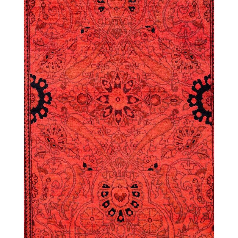 Fine Vibrance, One-of-a-Kind Handmade Runner Rug - Pink, 2' 6" x 11' 6" - 2' 6" x 11' 6"