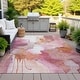 preview thumbnail 28 of 118, Machine Washable Indoor/Outdoor Abstract Dream Chantille Rug Pink - 10' x 14'