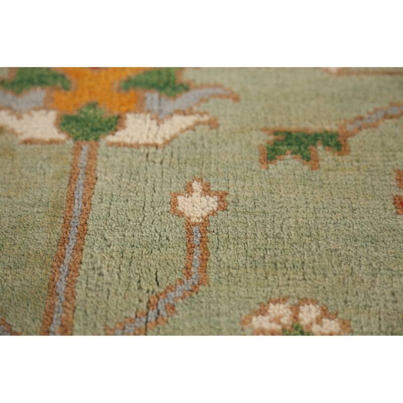 Green Heriz Serapi Indian Area Rug Handmade Wool Carpet - 8'10" x 11'9"