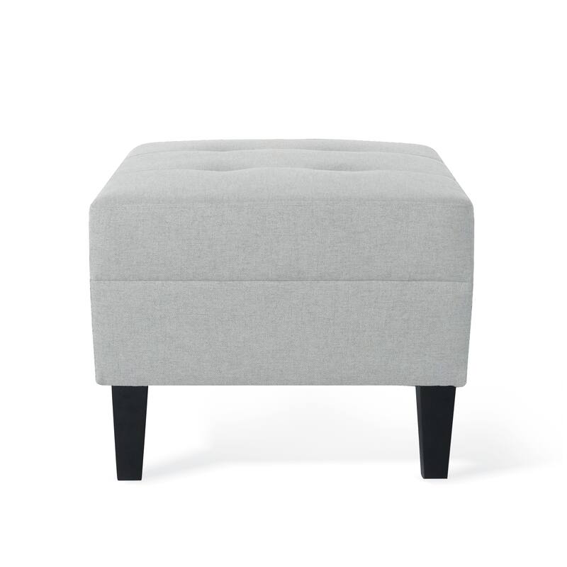 Tiernan Tufted Fabric Ottoman by Christopher Knight Home