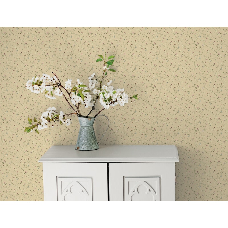 Galerie Wallcoverings Miniatures 3 Mini Floral Vine Design Vinyl on Non-woven Matte Wallpaper Roll