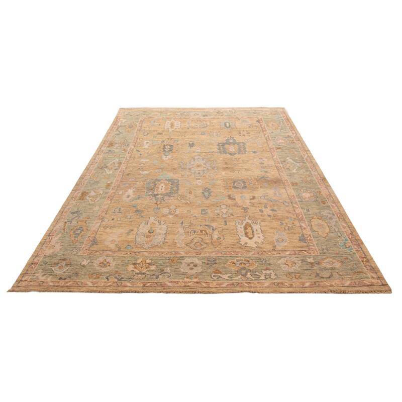 ECARPETGALLERY Hand-knotted Jules Serapi Khaki Wool Rug - 9'10 x 13'9