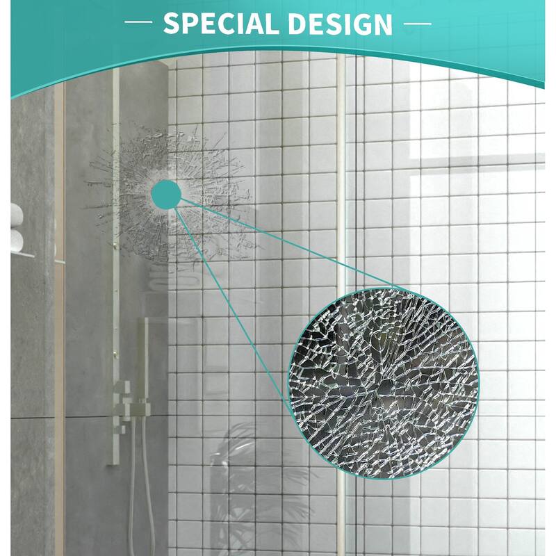 i-Homare 55 - 59 in.W x 60 in.H Sliding Frameless Tub Door Shower Door
