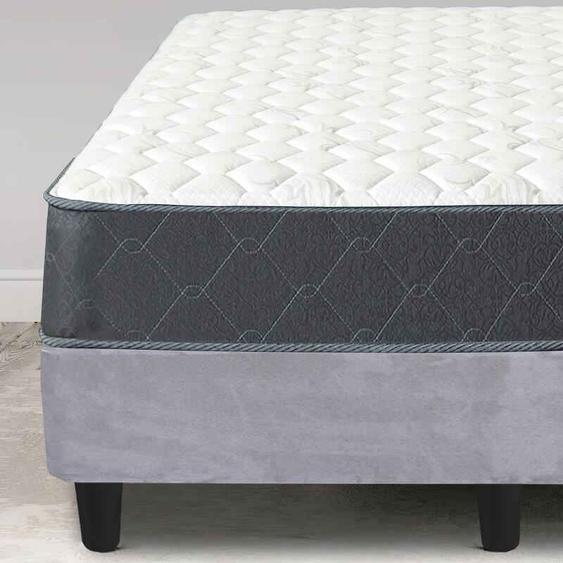 Onetan, Mattress and Platfrom Bed Set, 9-Inch Medium Tight Top Hybrid Mattress and 13" Wood Premium Platform Bed