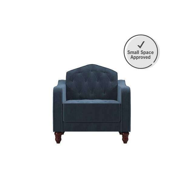 Shop Black Friday Deals On Novogratz Vintage Victorian Diamond Tufted Velvet Arm Chair Overstock 26436578