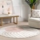 preview thumbnail 5 of 27, Nuloom Shandra Abstract Sky Area Rug 6' Round - Blush