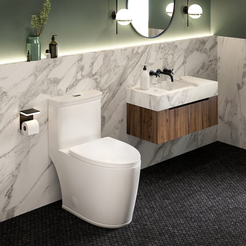 Vevey One-Piece Elongated Toilet Dual-Flush 1.1/1.6 Gpf - 28.35" x 15.75" 29.15"