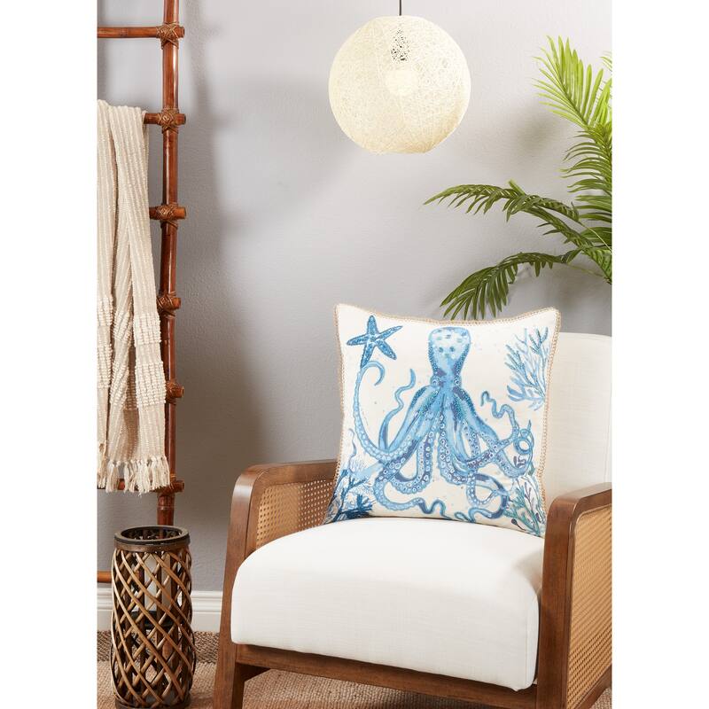 Octopus Design Throw Pillow