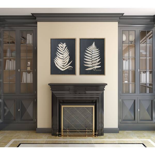 Wood Framed Wall Decor With Fern Leaf Set Of 2 Styles 27 5 X 39 25 Overstock 31432487