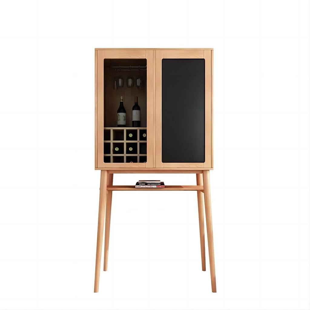 Creative Blackboard Design Bar Table Living Room Furniture Wooden Wine Storage Tall Bar Cabinet