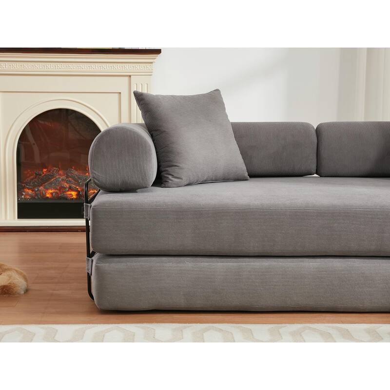 Versatile Folding Convertible Sleeper Sofa with DIY Modular Design