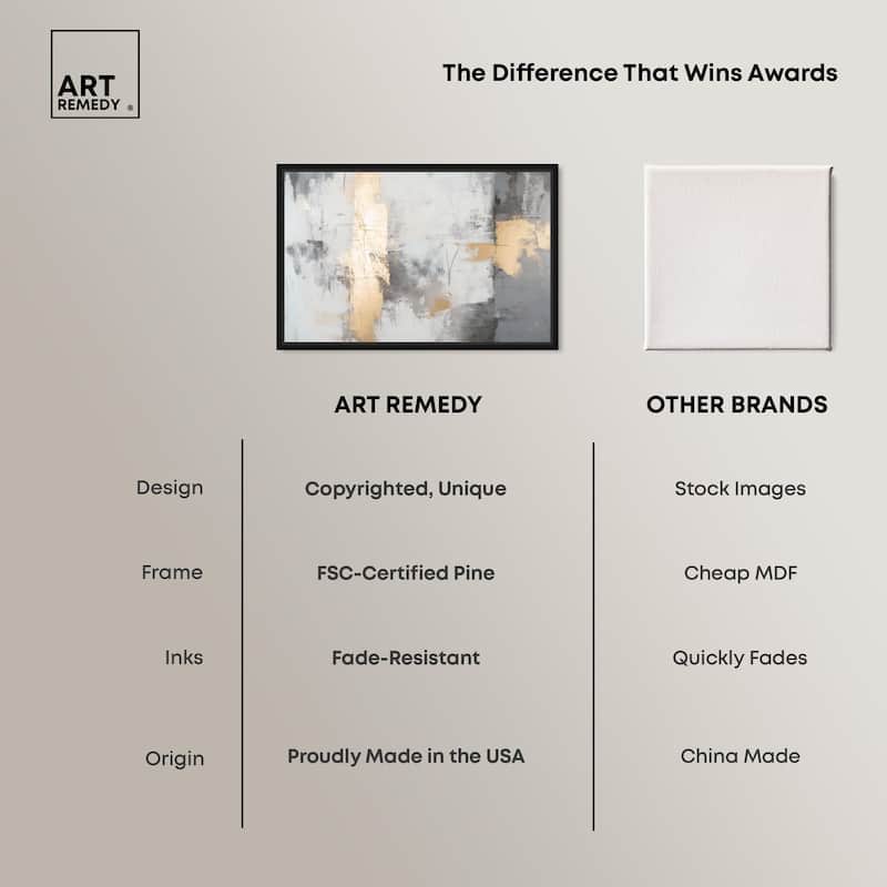 Gilded Gray III Canvas by Art Remedy