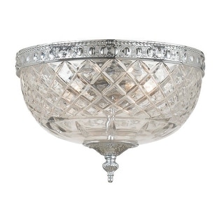 Crystorama 2 Light Chrome Crystal Ceiling Mount