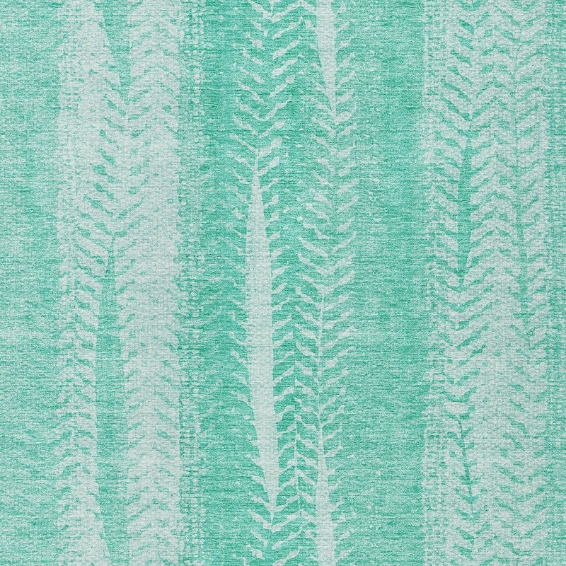 HomeRoots Botanical Leaves Transitional Rectangle Outdoor Rug