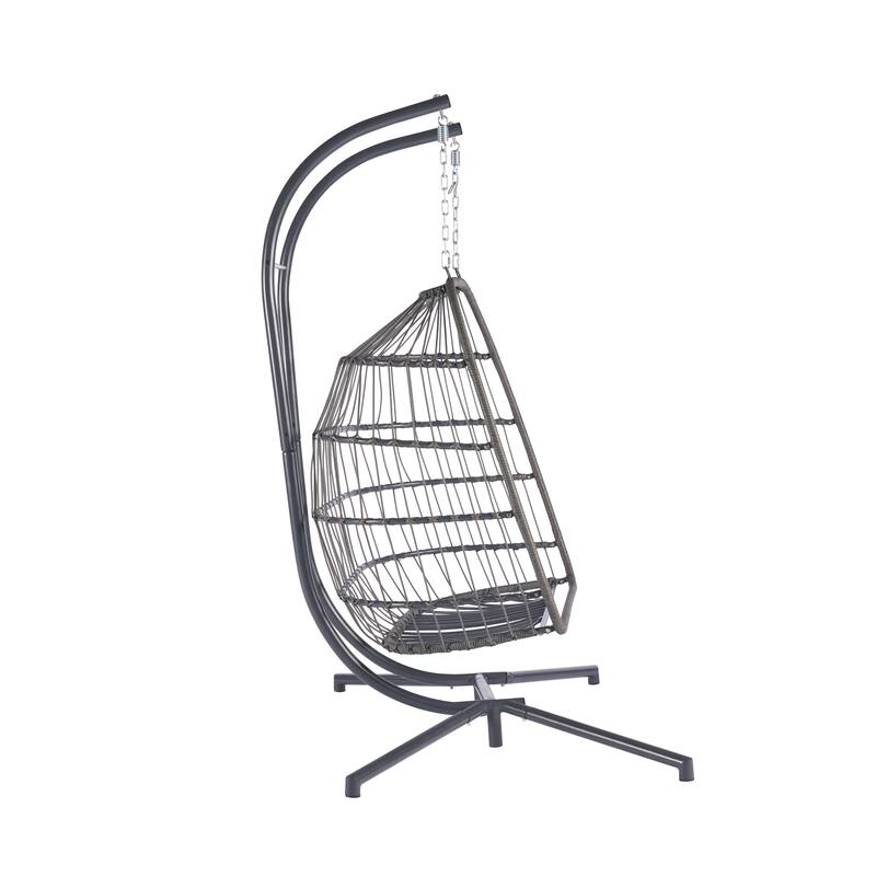 2 Person Outdoor Rattan Hanging Chair Patio Wicker Egg Chair