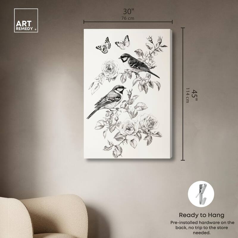 Perched Pair I Canvas by Art Remedy, Gallery Wrapped